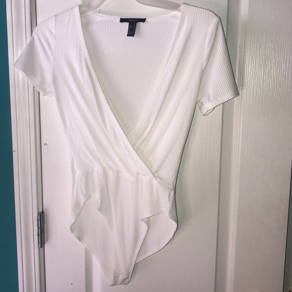 Forever 21 all white bodysuit